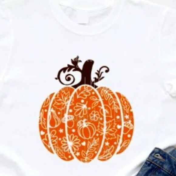 Fall wildflowers pumpkin shirt - Picture 1 of 1